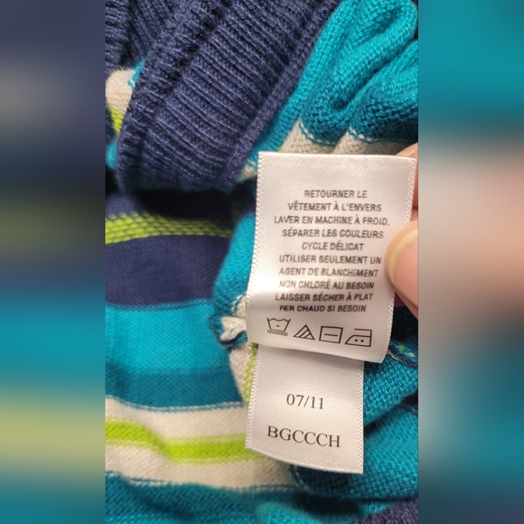 Aeropostale Striped Deep V-neck Cardigan Sweater Women's Size Large - Picture 9 of 14